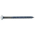 Midwest Fastener Masonry Screw, 3/16" Dia., Pan, 2 3/4 in L, Steel White Ruspert, 100 PK 53733